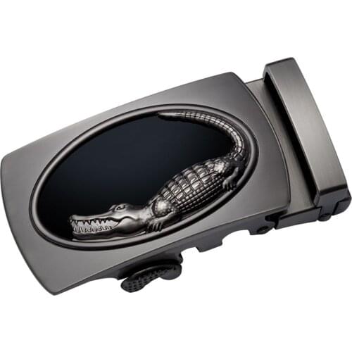 Automatic Belts Buckle For Men Without Body Crocodile Alloy Designers Automatic Buckles For Width 3.5CM Leather Belt DiBanGu