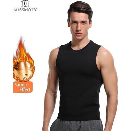 Miss Moly Neoprene Body Shaper Men Shapers Slimming Waist Trainer Tummy Reducing Promote Sweat Shapewear Male Modeling Vest