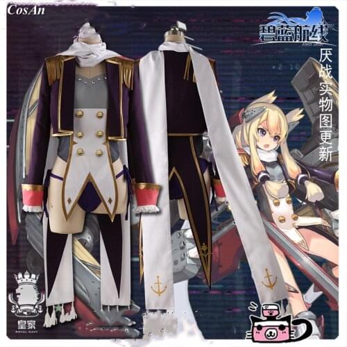 New Game Azur Lane HMS Warspite Cosplay Costume The High Quality Battle Uniform Party Role Play Clothing Custom-Make Any Size