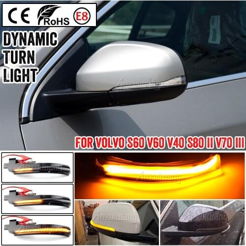 Sequential Lamp Side Mirror Blinker LED Dynamic Turn Signal Light For Volvo S60 CC S60 II S80 II V40 CC 40 II V60 V60 CC V70