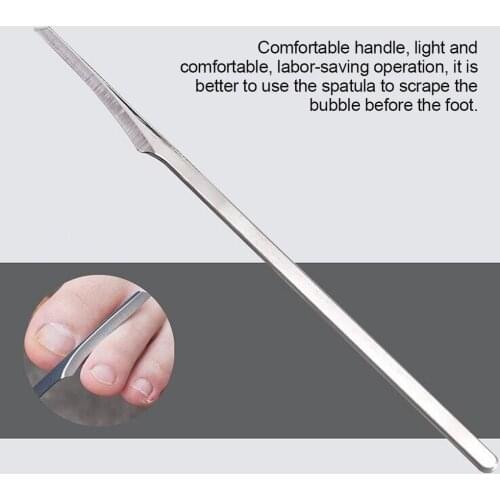 Professional Foot Scraper Stainless Steel Foot Care Pedicure Scraper Portable Nail Clipper Exfoliating Tool