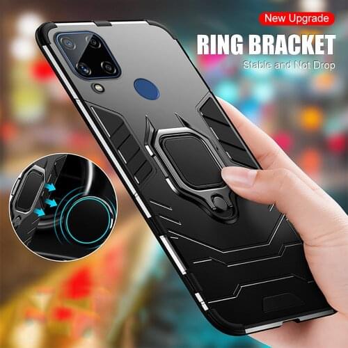Shockproof Magnetic Flip Phone Case For Oppo Realme C15 V5 7 Pro Hard Meta Back Covers On Opp Realmi C 15 7Pro Shell Armor Coque