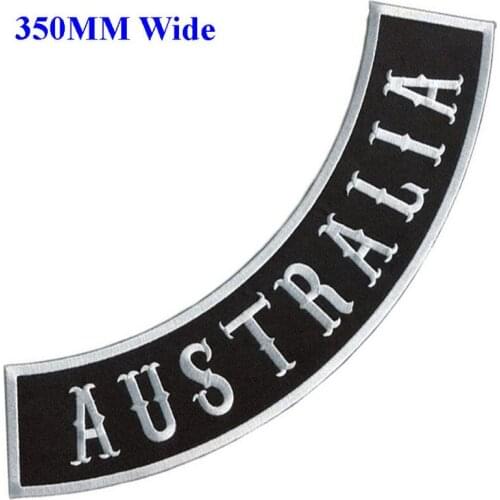 350MM wide AUSTRALIA rocker jacket for full back embroidery patch/chaqueta moto/fabric appliques/embroidered biker patches