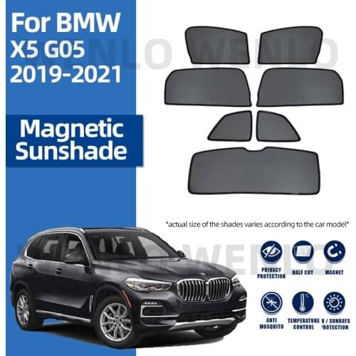 For BMW X5 G05 2018-2021 Front Windshield Car Sunshade Side Window Blind Sun Shade Magnetic Visor UV Kids Mesh Frame Curtains