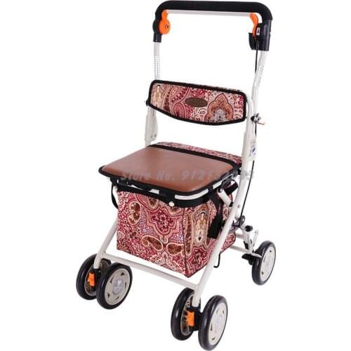 Shopping Carts For The Elderly, Trolleys For The Elderly, Can Sit On Folding Grocery Carts, Walkers, Crutches, Four-wheelers