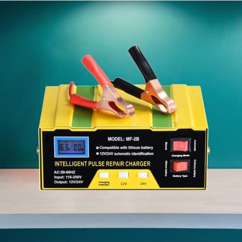 Smart Battery Charger 12V/24V Automotive Battery Charger 10A Smart Pulse Repair For Truck Boat Motorcycle