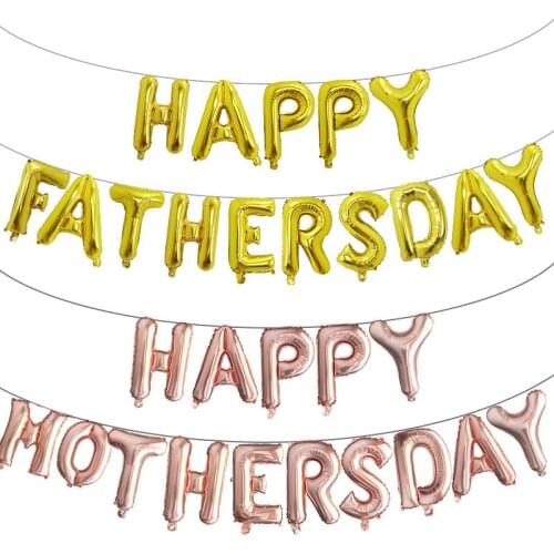 15pcs/set 16inch Happy Fathers Day Foil Globos Feliz Dia Super Papa Foil Balloons Father Mother Party Decoration Air Baloes