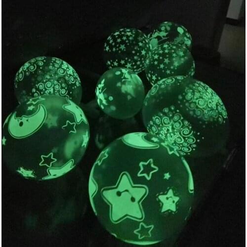 50pcs 12-inch Balloon Luminous Light Emitting Phosphor Dots Arranged In A Room Decorated Birthday Party Balloon