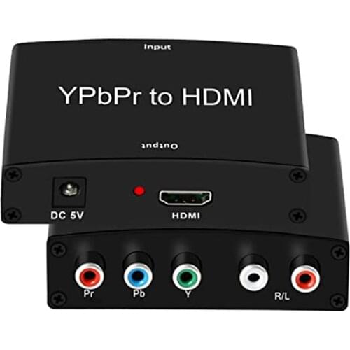 YPBPR to HDMI-compatible Converter 1080P to RGB Component Video +R/L Audio Adapter Splitter US/EU/UK/AU Smart TV Accessories