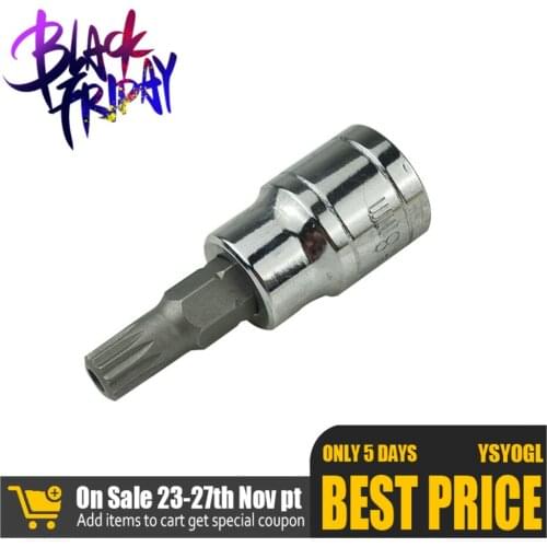 10pcs Chrome Vanadium Steel Set Sockets Ratchet Screwdriver Bit Splined Drive Bit Socket for Repairs Car Automobile