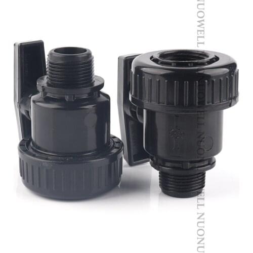 2pc 1/2"~2" UPVC Ball Valve Threaded Plastic Valve Irrigation Pipe Switch Aquarium Fish Tank Tube Fittings Compound Valves