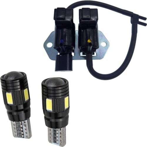 3 Pcs Car Accessories:2 Pcs Car T10 Led Light 5730 6Smd 12V Bulbs & 1 Pcs Vacuum Switch Solenoid Valve for Mitsubishi