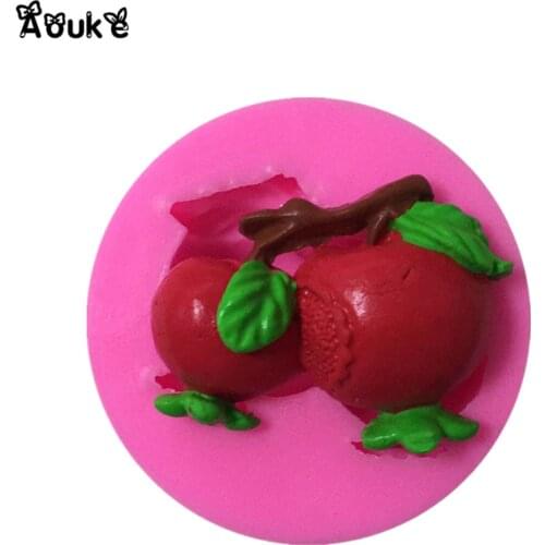 3D Lovely Pomegranate Shapes Mold Fondant Chocolate Moulds Cake Silicone Mold Embossed Baking Molds DIY Wedding Decoration Tools