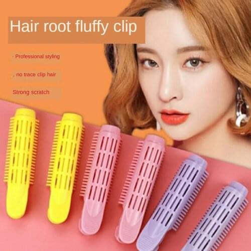 4pcs Hair Root Rollers Clips Natural Fluffy Hair Curler Twist Wave Fluffy Hair Tools Flexi Rods Foam Roller Hair Root Clip Hair