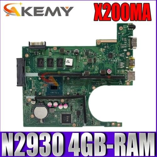 Akemy X200MA Laptop motherboard for ASUS X200MA F200MA X200M original motherboard 4GB-RAM N2930-CPU