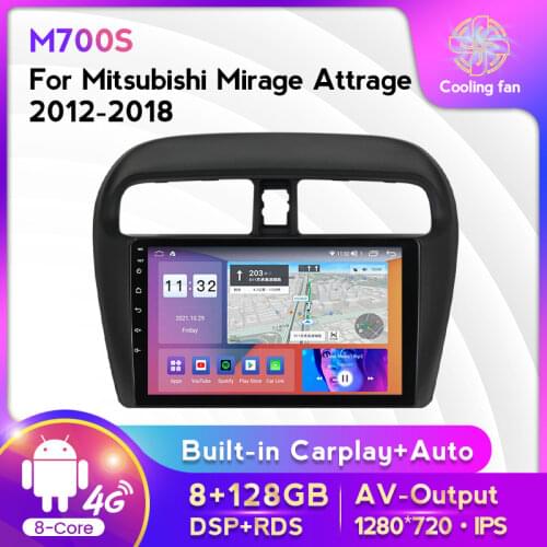 6G 128G Android 11 Car Radio For Mitsubishi Mirage Attrage 2012-2018 GPS Navigation Multimedia Stereo Auto Player Carplay 4G LTE