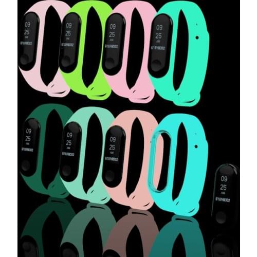 For Xiaomi Miband 4 Smart Wristband Strap Spot goods Of Mi Band 3 Strap Luminous Strap For Mi Band 3/4 Smart Band Accessories