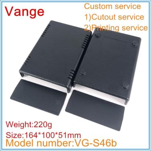 1pcs/lot mould making extrusion box 164*100*51mm ABS plastic material project box case vent holes design for desktop product