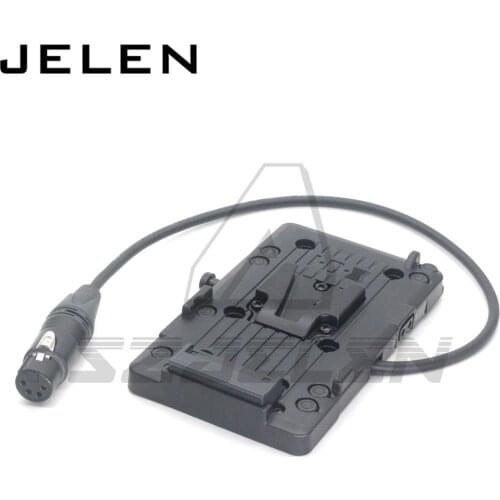 IDX P-V2 battery hanging board to XLR 4pin plug female for Sony Camera power cord, monitor power cord