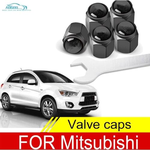 Car Wheel Tire Air Valve Caps Stem Cover With Brand For Mitsubishi Lancer Evo Outlander Pajero Eclipse Zinger Asx Accessories