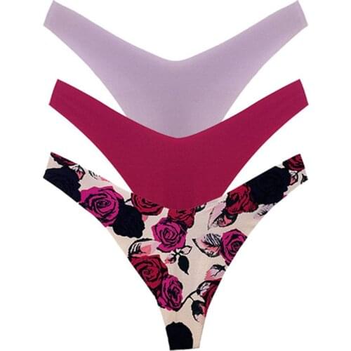 Women No Show Seamless Underwear Set Sexy Panty Pack Lingerie Panties Hot G-Strings Thongs Lady Underpanties Cute