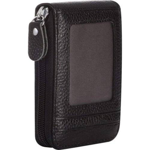 Korean Womens Short Card Case Oil Leather Organ Card Case Vertical Version Practical And Beautiful Ladies Clutch