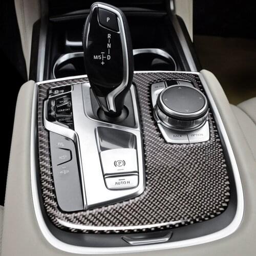 For BMW G11 G12 2016 The Carbon Fiber Carbon Fiber Car Interior Sticker Central Gearbox Panel Cover 7 Series Accessories