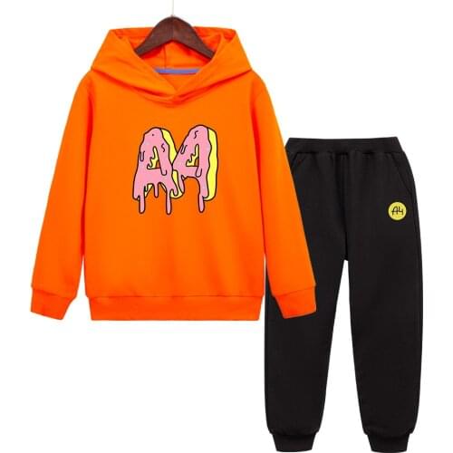 Summer а4 мерч Child Hoodie Pants Suit a4 Donuts print Boy Girl Sweatshirt Tops Merch A4 Casual Quality kids Baby Clothing