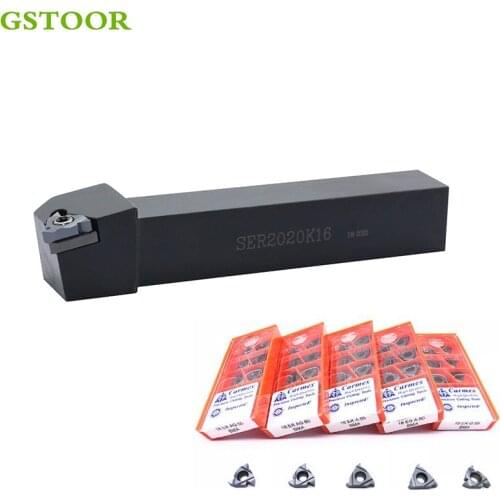1PC SER1616H16 SER1212H16 Threading Turning Toolholder +10PCS 16ER AG55 AG60 A55 A60 1.5ISO 2.0ISO 2.5SIO 3.0ISO Lathe Tool Set