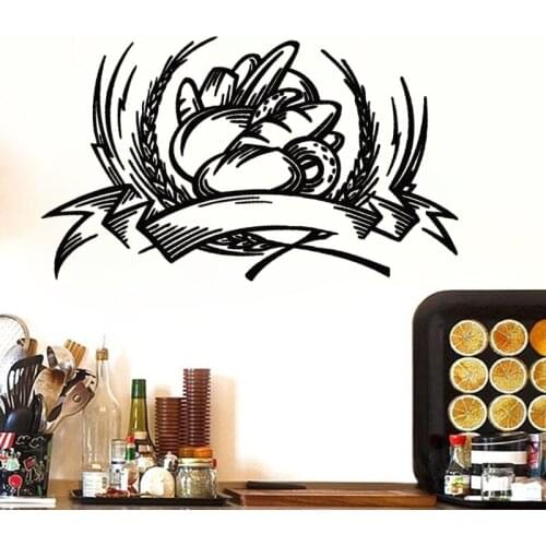 Bread Food Wall Sticker Kitchen Restaurant Interior Design Wall Decals Living Room Decoration Home Decor