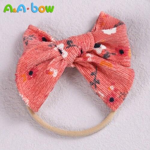 1pcs New Hair Bows Headband for Baby Girls Printed Spring Hairband Hair Ties for Kids DIY Girls Baby Hair Accessories 25 Colors
