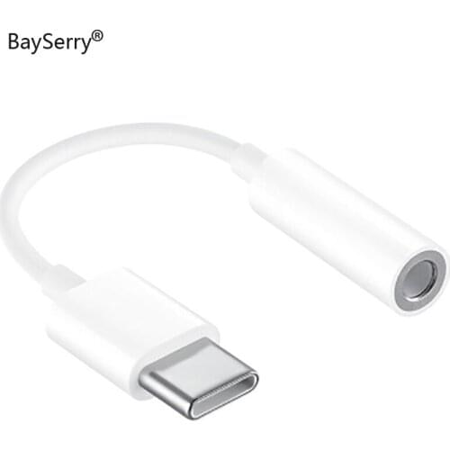 BaySerry Usb Type C To 3.5mm Aux Adapter Headphone Usb-C Jack Audio Cable for For Xiaomi Mi 11 Samsung S21 S20 Plus Ultra Huawei