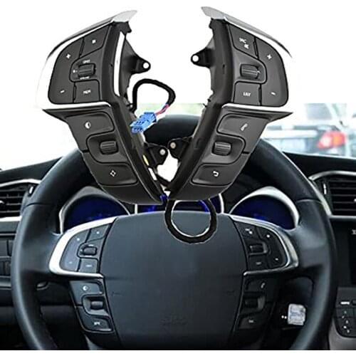 Steering Wheel Switch Car Multifunction Cruise Control Button Phone Volume for Citroen DS4 C4L 2013-2016 Accessories
