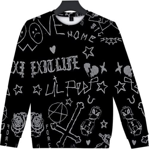 Popular Design lil peep hoodies Men/Women O-Neck Long Sleeves Harajuku lilpeep Hoodie sweatshirts Spring Autumn Jackets tops