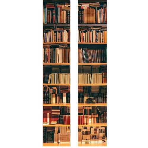 Vintage 3D Door Sticker Europe Self-adhesive PVC London Decor Door Wallpaper Refrigerator Stickers for Bedroom Home Decoration