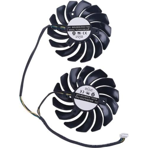 1 Pair 87mm PLD09210B12HH 4 Pin Graphics Video Card Cooling Fan for MSI RX 580