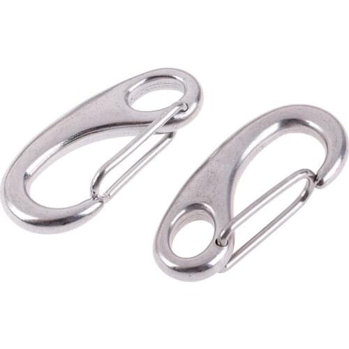 2PCS Hot New 304 Boat Marine Stainless Steel Egg Shape Spring Snap Hook Quick Link Dropshipping