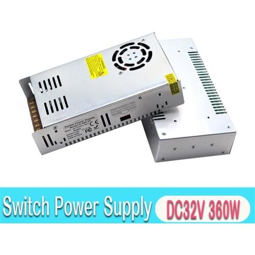 32V DC PowerSupply 11.3A 360W Driver Transformer AC To DC32V Power Supplies for Lighting CNC Router CCTV Monitor Machinery