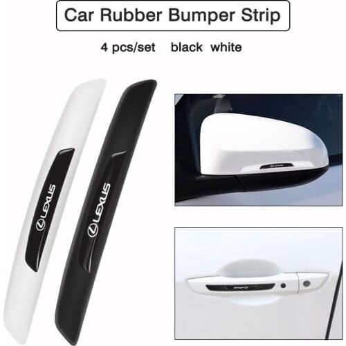 4Pcs Universal Car Door Rearview Mirror Rubber Bumper Strip Anti-Collision Protector Tools Stickers For Lexus CT200h ES250 GS