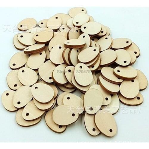 500bag Multi-Specification Log With Hole Egg-Shaped Wooden Button Piece DIY Linden Wood Plate Decorative Wood Chip