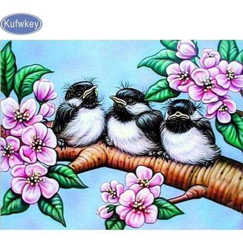 5d DIY Diamond Painting birds flowers cross stitch Pattern Full square Handmade Diamond Embroidery 3d picture home Decorative