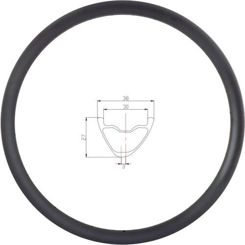 650B MTB AM ENDURO 38mm asymmetric tubeless carbon rim 27mm deep 30mm inner UD 3K matte glossy 24H 28H 32H 27.5er clincher wheel