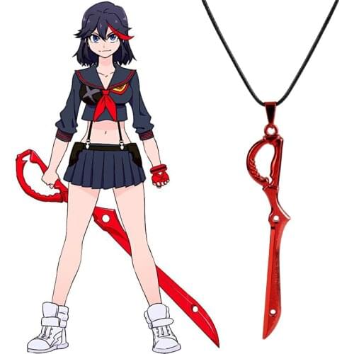 Anime Cosplay Jewelry KILL la KILL Necklace Weapon Model Scissor Pendant Leather Rope Choker Men Women Gift Accessories-30
