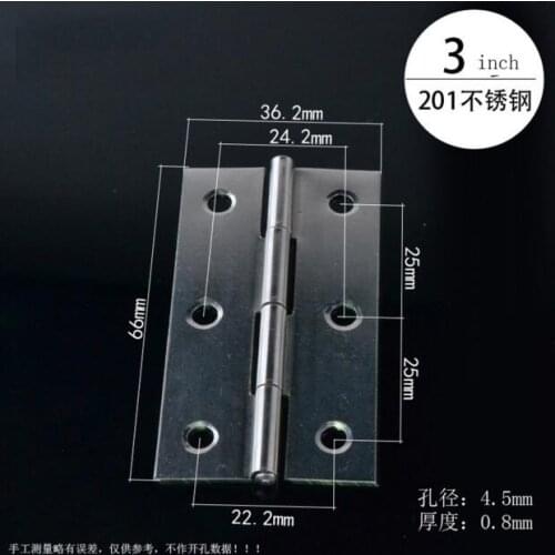 Free shipping 304 stainless steel 1/2/3 inch cabinet chest of chest chest open hardware hinges