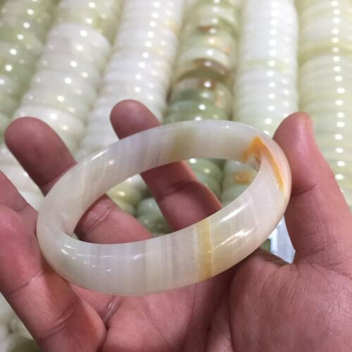 Natural Green Afghanistan Stone Bracelet Real Ice Silk Jades Bangle Bracelet Pretty Womens Jades Jewelry Hand-Carved Bracelet