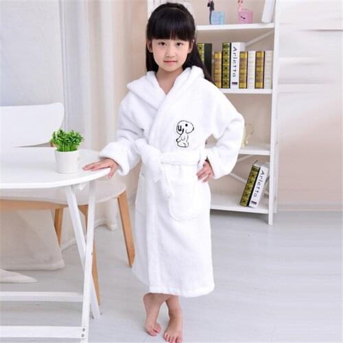 Childrens pajamas hooded warm cotton sleepwear terry cloth thickened soft absorbent baby bathrobes cute пижама kimono robe