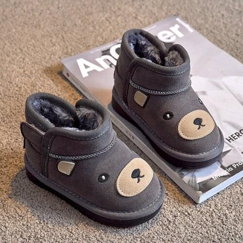 Baby Kids Cute Animal Velvet Snow boots 1 3 5 7 Years Toddler Girls Winter Warm Shoes Boys Fur Shoes Plush Fur Botas Size 21-30