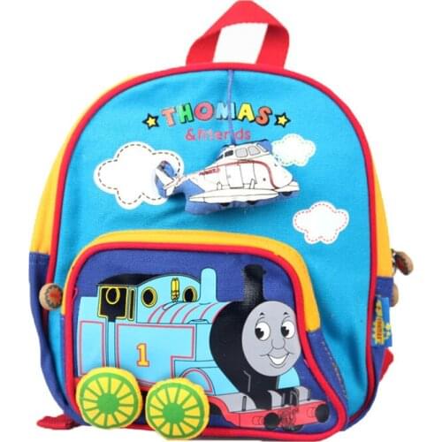 Thomas and Friends Children Backpack Cartoon Boy Bag Thomas School Bag Kindergarten Travel Backpack Building Blocks Storage