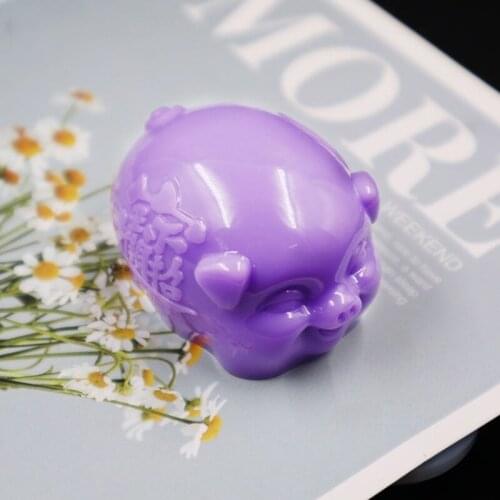 DIY 3D Lucky Pig Soap Molds Blessings Fortune Pig Resin Casting Silicone Molds AXYD