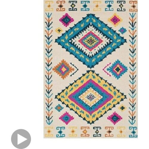 Europe Persian Classic Ethnic Carpets Living Room Anti-Slip Rug Retro Bedroom Parlor Floor Large Rugs 120X160cm Washable Carpet